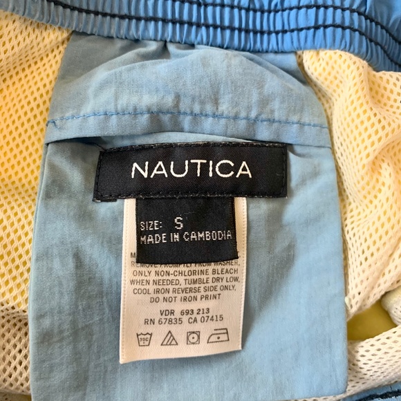 Nautica Vintage 90's Embroidered Swim Trunks Shorts - Picture 5 of 5